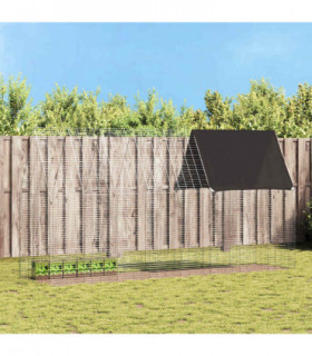 vidaXL Rabbit Cage Silver 400 x 100 x 210 cm Galvanised Steel