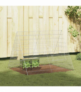 vidaXL Rabbit Cage Silver 110 x 100 x 85 cm Galvanised Steel