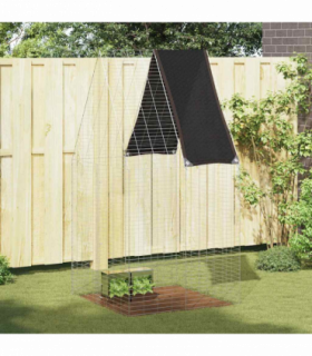 vidaXL Rabbit Cage Silver 100 x 100 x 210 cm Galvanised Steel