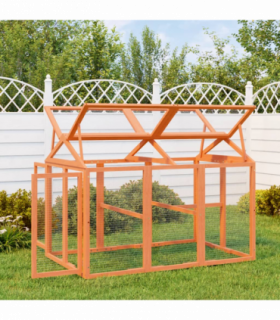 vidaXL Run Box Brown 141x94x104 cm Solid Wood Pine