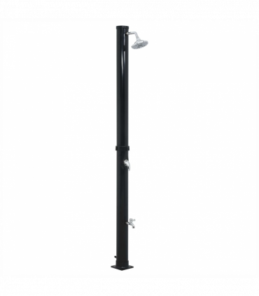 vidaXL Solar Shower Black 220 cm 20 L