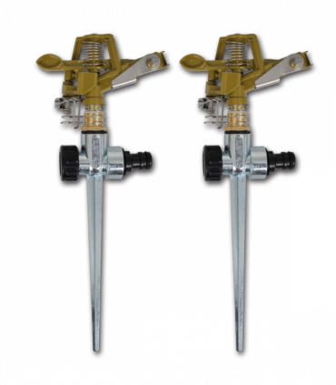 Impulse Sprinklers Garden Watering Zinc Metal Spike 2 pcs