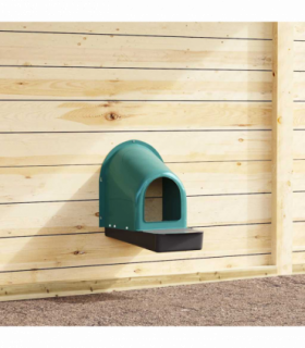 vidaXL Chicken Nesting Boxes 4 pcs Wall-Mounted Dark Green Plastic