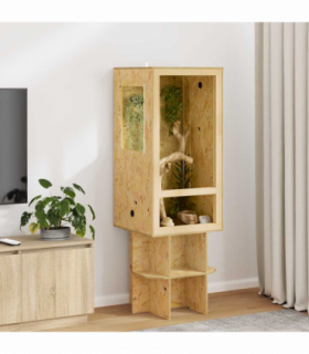 vidaXL Terrarium Brown 50 x 50 x 100 cm OSB