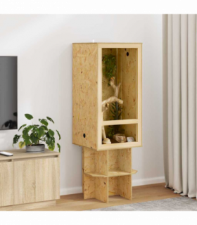 vidaXL Terrarium Brown 50 x 50 x 100 cm OSB