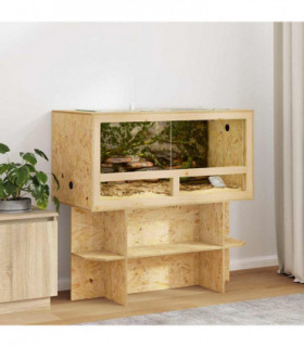 vidaXL Terrarium Brown 100 x 50 x 50 cm OSB