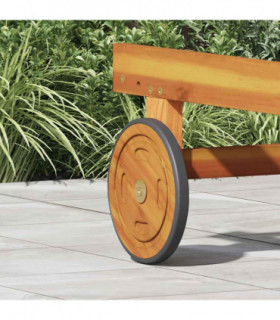 vidaXL Space Wheels 2 pcs Brown 20.5 x 20.5 x 2 cm Solid Acacia Wood