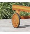 vidaXL Space Wheels 2 pcs Brown 20.5 x 20.5 x 2 cm Solid Acacia Wood