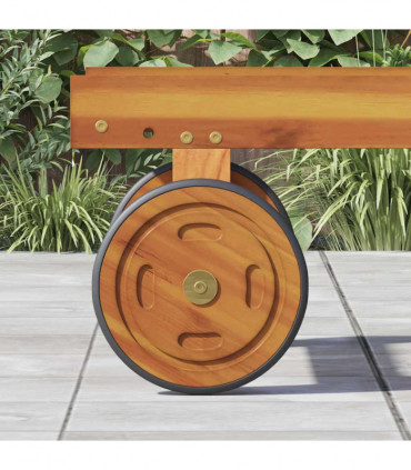 vidaXL Space Wheels 2 pcs Brown 20.5 x 20.5 x 2 cm Solid Acacia Wood