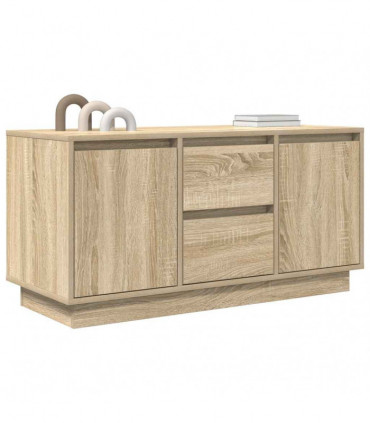 vidaXL TV Cabinet with LED Lights Sonoma Oak 100x41x50 cm