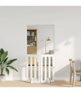 vidaXL Folding Pet Fence 2 pcs White 100.5 x 38 x 90 cm