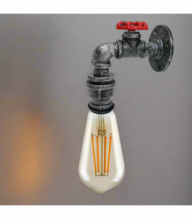 Industrial E27 Rustic Water Pipe Wall Light Fitting Industrial Sconce~2886
