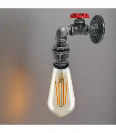 Industrial E27 Rustic Water Pipe Wall Light Fitting Industrial Sconce~2886