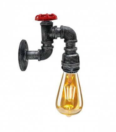 Industrial E27 Rustic Water Pipe Wall Light Fitting Industrial Sconce~2886