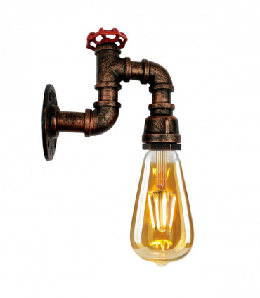 Industrial E27 Rustic Water Pipe Wall Light Fitting Industrial Sconce~2886