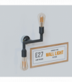 Industrial Conduit Pipe 2way Light Wall Lamp kit ~5702