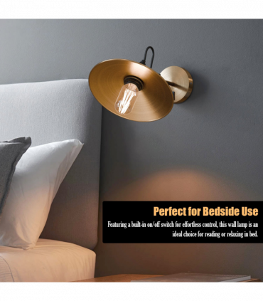 Industrial Adjustable Swivel Wall Sconce with LED E27 Bulb Compatibility-5626