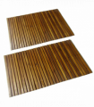 2 pcs Acacia Bath Mat 80 x 50 cm