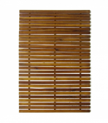 2 pcs Acacia Bath Mat 80 x 50 cm