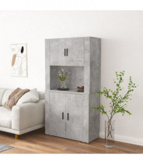 vidaXL Highboard Concrete Grey Engineered Wood
