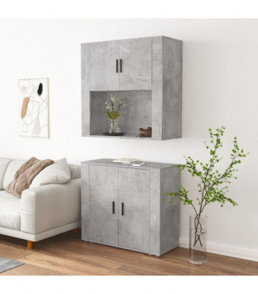 vidaXL Highboard Concrete Grey Engineered Wood