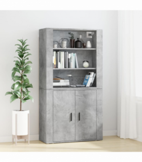vidaXL Highboard Concrete Grey Engineered Wood