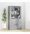 vidaXL Highboard Concrete Grey Engineered Wood