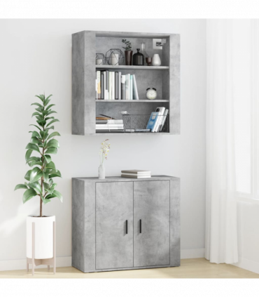 vidaXL Highboard Concrete Grey Engineered Wood