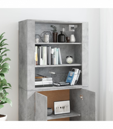 vidaXL Highboard Concrete Grey Engineered Wood