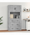 vidaXL Highboard Concrete Grey Engineered Wood