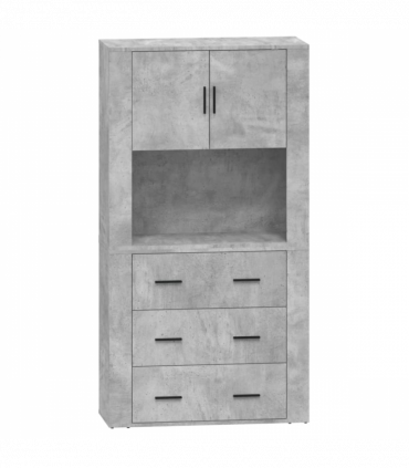 vidaXL Highboard Concrete Grey Engineered Wood