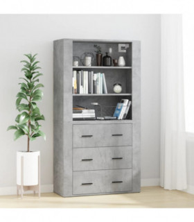 vidaXL Highboard Concrete Grey Engineered Wood