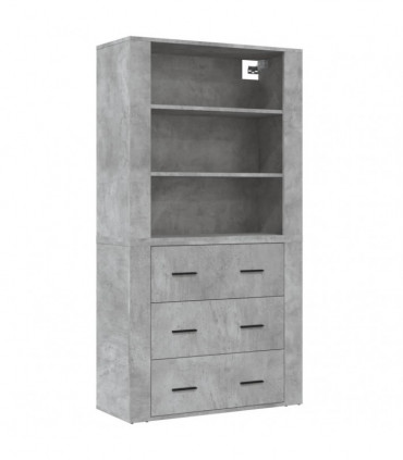 vidaXL Highboard Concrete Grey Engineered Wood
