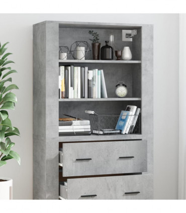 vidaXL Highboard Concrete Grey Engineered Wood
