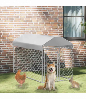 vidaXL Outdoor Dog Kennel with Roof 200x100x125 cm