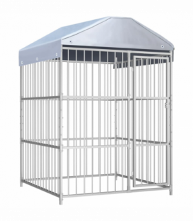 vidaXL Outdoor Dog Kennel with Roof 150x150x200 cm