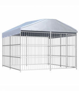 vidaXL Outdoor Dog Kennel with Roof 300x300x200 cm