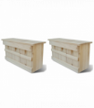 vidaXL Sparrow Houses 2 pcs Wood 44x15.5x21.5 cm