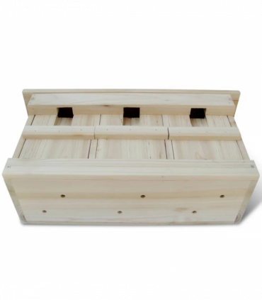 vidaXL Sparrow Houses 2 pcs Wood 44x15.5x21.5 cm