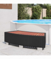 vidaXL Spa Step Poly Rattan 92x45x25 cm Black