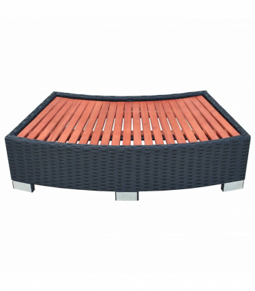 vidaXL Spa Step Poly Rattan 92x45x25 cm Black