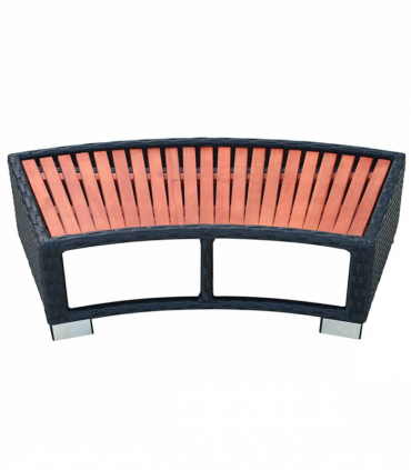 vidaXL Spa Step Poly Rattan 92x45x25 cm Black