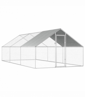 vidaXL Outdoor Chicken Cage 2.75x6x1.92 m Galvanised Steel