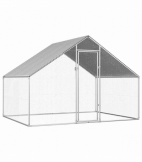 vidaXL Outdoor Chicken Cage 2.75x2x1.92 m Galvanised Steel