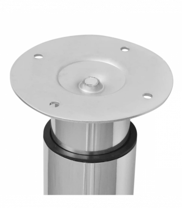 2 Telescopic Table Legs Chrome 710 mm-1100 mm