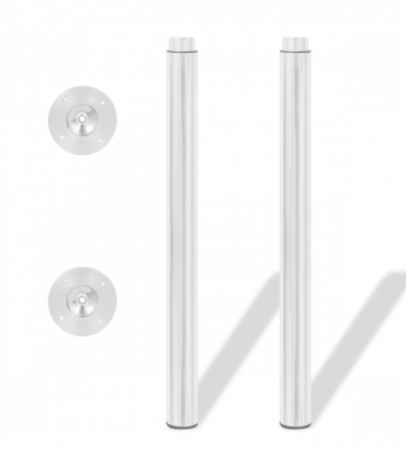 2 Telescopic Table Legs Stainless Steel 710 mm-1100 mm