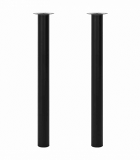 2 Telescopic Table Legs Black 710 mm-1100 mm