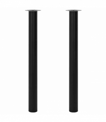 2 Telescopic Table Legs Black 710 mm-1100 mm