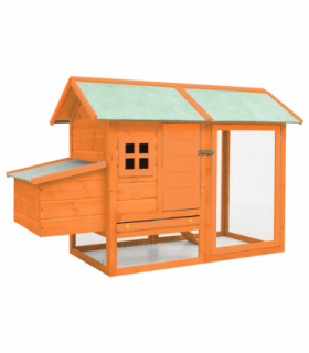 vidaXL Chicken Cage Solid Pine & Fir Wood 170x81x110 cm