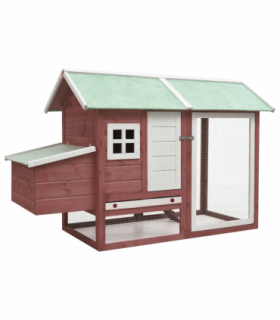 vidaXL Chicken Cage Mocha 170x81x110 cm Solid Pine & Fir Wood